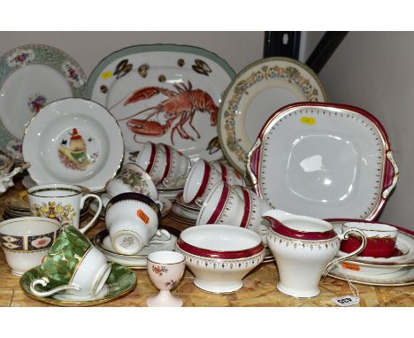 A TWENTY TWO PIECE AYNSLEY DURHAM TEA SET AND OTHER AYNSLEY WARES, Durham 1646 tea set comprises a cake plate, a sandwich pla