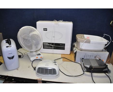 FIVE ITEMS OF HOUSEHOLD ELECTRICALS including a Breville toastie maker, a Rexel paper Shredder, a My Spa foot spa, a Bennair 