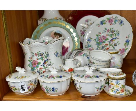 A COLLECTION OF AYNSLEY GIFTWARE, ETC, mostly Pembroke and Cottage Garden patterns, comprising three trinket dishes and cover