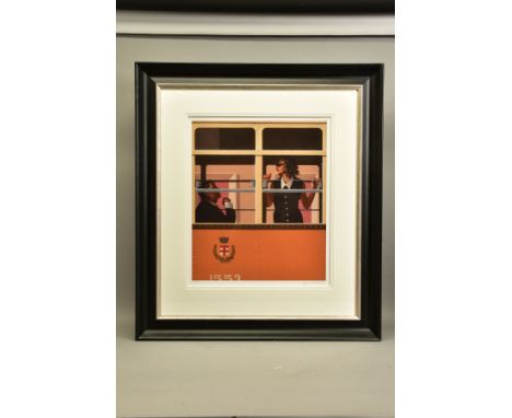 JACK VETTRIANO (BRITISH 1951) 'THE LOOK OF LOVE', a signed limited edition print of figures on a train, 102/250 no certificat