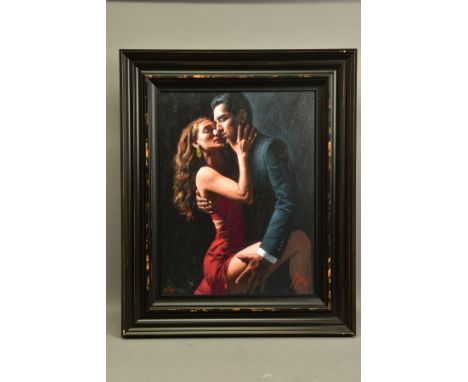 FABIAN PEREZ (ARGENTINA 1967) 'TANGO EN SAN TELMO III', a signed limited edition print of male and female figures dancing, 16