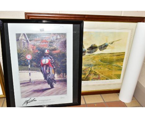 PETER HEARSEY (CONTEMPORARY) 'GIACOMO AGOSTINI 500CC M.V. AUGUSTA', a limited edition print signed by Agostini and the artist