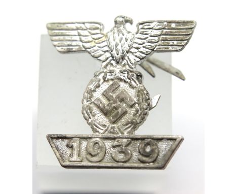German WWII style Iron Cross spange, marked L/16. P&amp;P Group 1 (£14+VAT for the first lot and £1+VAT for subsequent lots) 