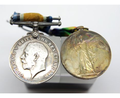 WWI medal pair to 307063 A Cpl J Booth Lanc Fus P&amp;P Group 1 (£14+VAT for the first lot and £1+VAT for subsequent lots) 