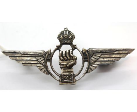 WWII type Royal Armoured Corps unofficial 6th Airborne Brigade Cap Badge. from an RAC Squadron with light Recce vehicles on D