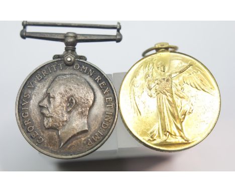 WWI medal pair to  T4 -159806 Dvr E J Sloley ASC (also Lanc Rgt?) P&amp;P Group 1 (£14+VAT for the first lot and £1+VAT for s