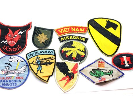 10 Vietnam War type patches  P&amp;P Group 1 (£14+VAT for the first lot and £1+VAT for subsequent lots) 