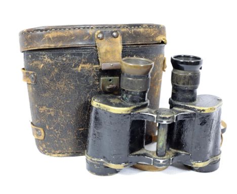 Cased pair of Kershaws Bino Prism Mark III stamped with broad arrow and 1945. P&amp;P Group 2 (£18+VAT for the first lot and 