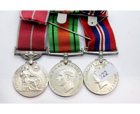 British WWII medal group comprising War and Defence medals, with Meritorious Service medal, to W/6521 O CL 2 BJ Searle WRAC. 