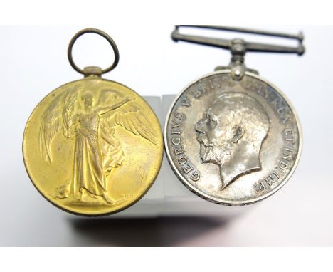 WWI medal pair to M2-139494 Pte James S Mercer ASC  P&amp;P Group 1 (£14+VAT for the first lot and £1+VAT for subsequent lots