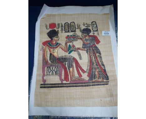An Egyptian Papyrus Typography print on paper.