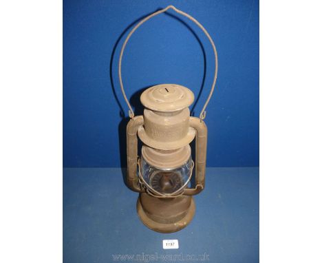A large Hurricane Lamp 'The Beacon', made in Canada, 19 3/4'' tall.