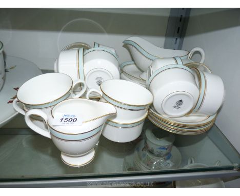 A quantity of Royal Worcester Howard pattern to include; twelve cups and saucers, gravy boat and saucer.