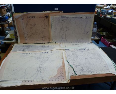 A set of large scale Ordnance Survey map sheets, circa 1904-05, believed to cover the whole of Radnorshire, with many duplica