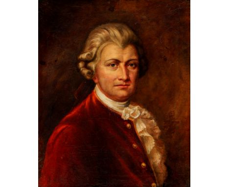 Altmeister 18. Jahrhundert, Portrait Wolfgang Amadeus Mozart, old master 18th century,Öl/Leinwand, unbekannter Maler Ende des