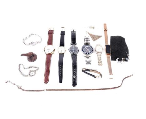 A selection of wristwatches, including: an Omega quartz wristwatch; a Sekonda Dr Martens wristwatch; a Rotary wristwatch; a S