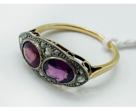 14CT GOLD RUBY &amp; DIAMOND RING&nbsp;