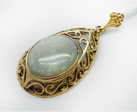 OPAL GOLD PEAR DROP PENDANT&nbsp;