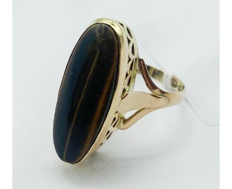 14CT GOLD TIGERS EYE RING&nbsp;