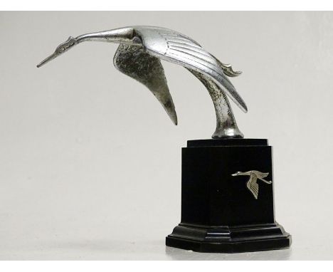 A scarce pre-war flying stork accessory mascot, as regularly seen fitted to early small horse-power Hispano Suiza models. Off