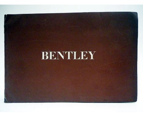 A rare c1950s Salesman's brochure pack, comprising four separate brochures within a Bentley folder (Bentley - Coachwork by Pa