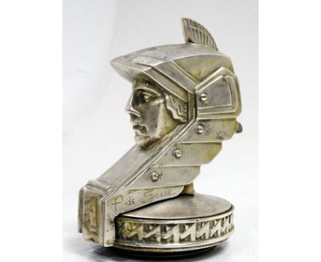 An impressive and extremely scarce Minerva Goddess mascot for the eight cylinder AL-series Minerva cars of the late 1920s and