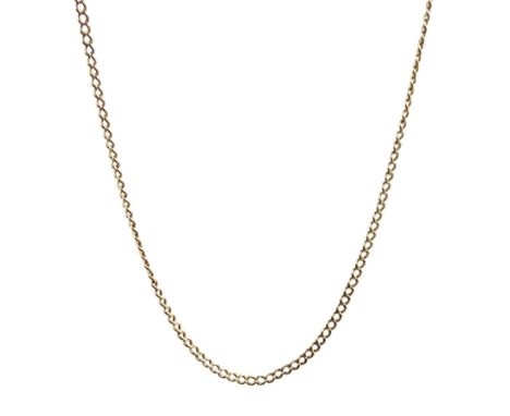 9ct gold curb link chain necklace, approx 12.2gm