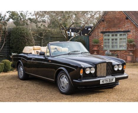1990 BENTLEY CONTINENTAL CONVERTIBLE Chassis number - SCBZD00A1LCH30254 Engine number - 72001L4101/NEL Registration number - 
