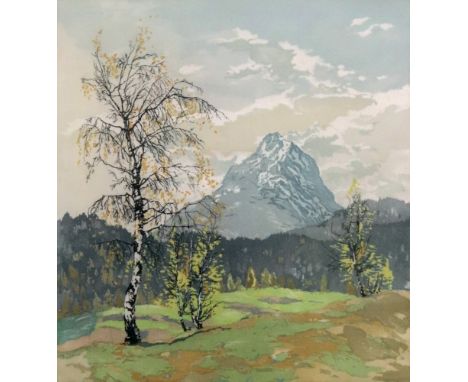 European School, 20th Century, Tirol, Austria, indistinctly signed, titled and inscribed 'artist's proof' (in margin), print 