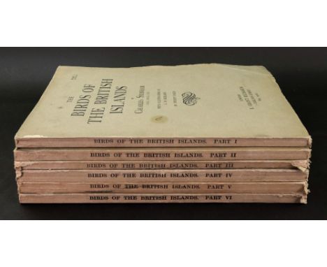STONHAM (Charles) The Birds of The British Islands, 6 volumes, 1906, tissue-guarded illustrations by L M Medland, original ca