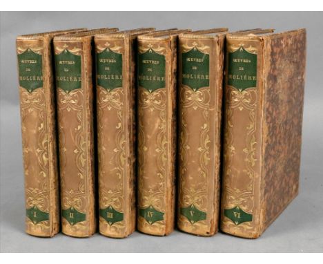 BRET (M) Oeuvres De Moliere, 6 volumes, 1788, gilt full tree calf, morocco labels, a.e.g.