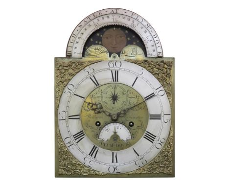 William Lancaster Plymouth Dock; a George III longcase clock, the 12" brass dial with silvered chapter ring, Roman and Arabic