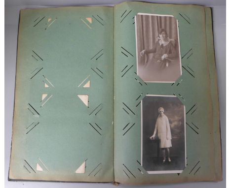 Postcards; a vintage album and collection (63 no. cards) 