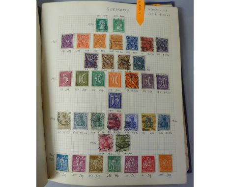 Two albums of stamps; vintage foreign, mint and VF used 1860's-1940's, strength in Denmark, France, Germany, Norway, Russia a