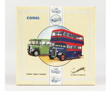 A CORGI BOXED SET OF GUY ARAB AND LEYLAND TIGER BUSES. RRP: £25.