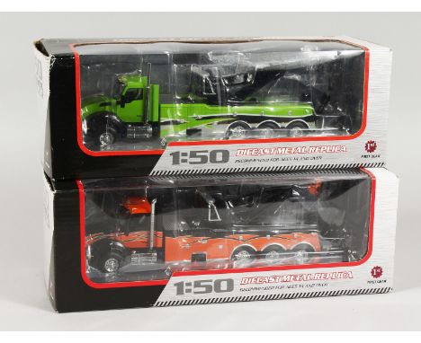 TWO FIRST GEAR 1.50 SCALE KENWORTH TOW TRUCKS. RRP: £75 each.