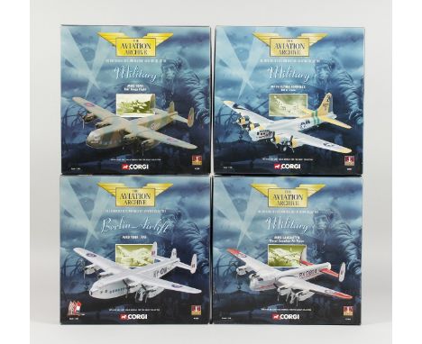 CORGI THE AVIATION ARCHIVE 1.44 SCALE AIRCRAFT, SET OF FOUR. RRP: £25 each.