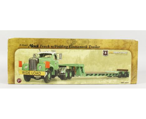 FIRST GEAR 1.25 SCALE MACK TRUCK WITH GOOSENECK TRAILER. RRP: £90.