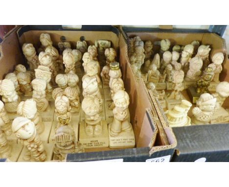 CERAMIC FIGURINES. Fifty four Paula glazed ceramic figurines
