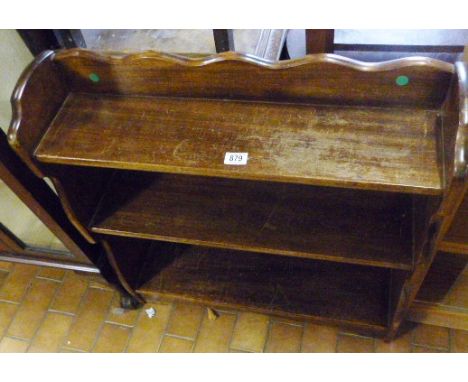 BOOKCASE. Three shelf oak bookcase, W ~ 76cm