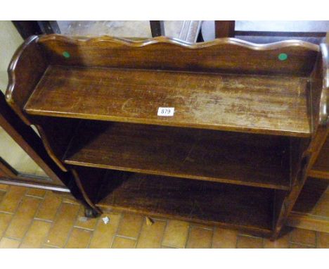 BOOKCASE. Three shelf oak bookcase, W ~ 76cm