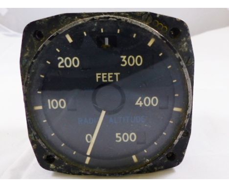 RAF ALTIMETER. Altimeter from R A F Buccaneer jet