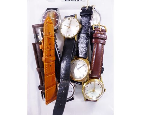 SIX WRISTWATCHES. Six gents vintage mechanical and Automatic wristwatches