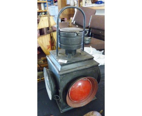 OIL LAMP. Railway oil lamp, H ~ 41cm