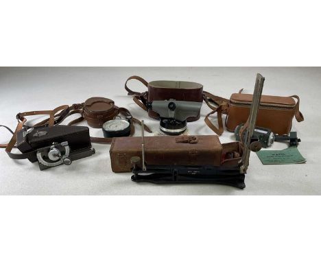 A small amount of engineering equipment, to include military MK Vl FLTD 1944 VC0412 Artillery sight clinometer numbered B9587