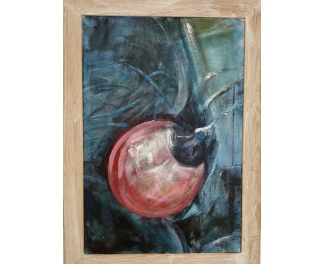 † ANNIE METCALFE (Newlyn, 1951-2023); oil on canvas, ' Newlyn Net Float', signed verso, 85 x 58cm, framed.