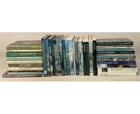 ART; a collection of thirty-nine reference books on various artists and subjects, to include Renoir, Margitte, Rembrandt, The