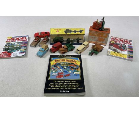 DINKY TOYS; a small number of original Dinky and Corgi toys from the late 1960s including boxed examples of field gun set and