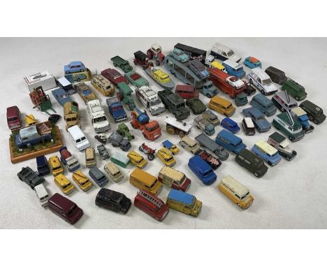 MODEL VEHICLES; a collection of playworn Dinky, Corgi and others.