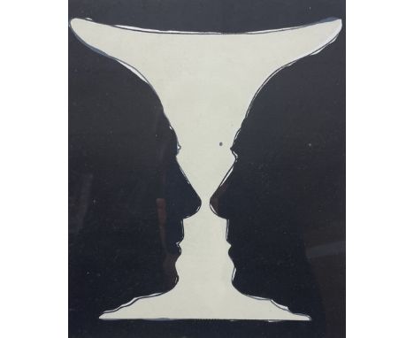 Jasper Johns (American 1930-): 'Cup - Two Picasso Profiles', lithograph signed and dated '73, titled verso 32cm x 24cm